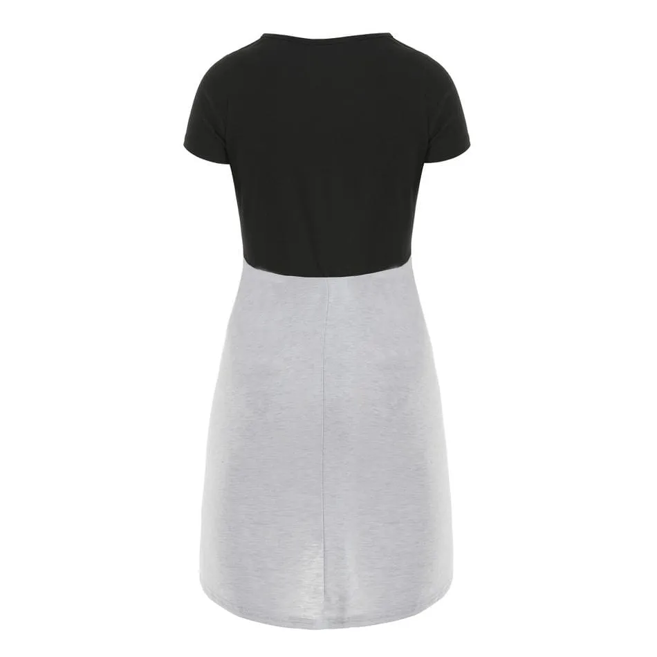 Maternity Nursing Tie Bow Short-sleeve Dress