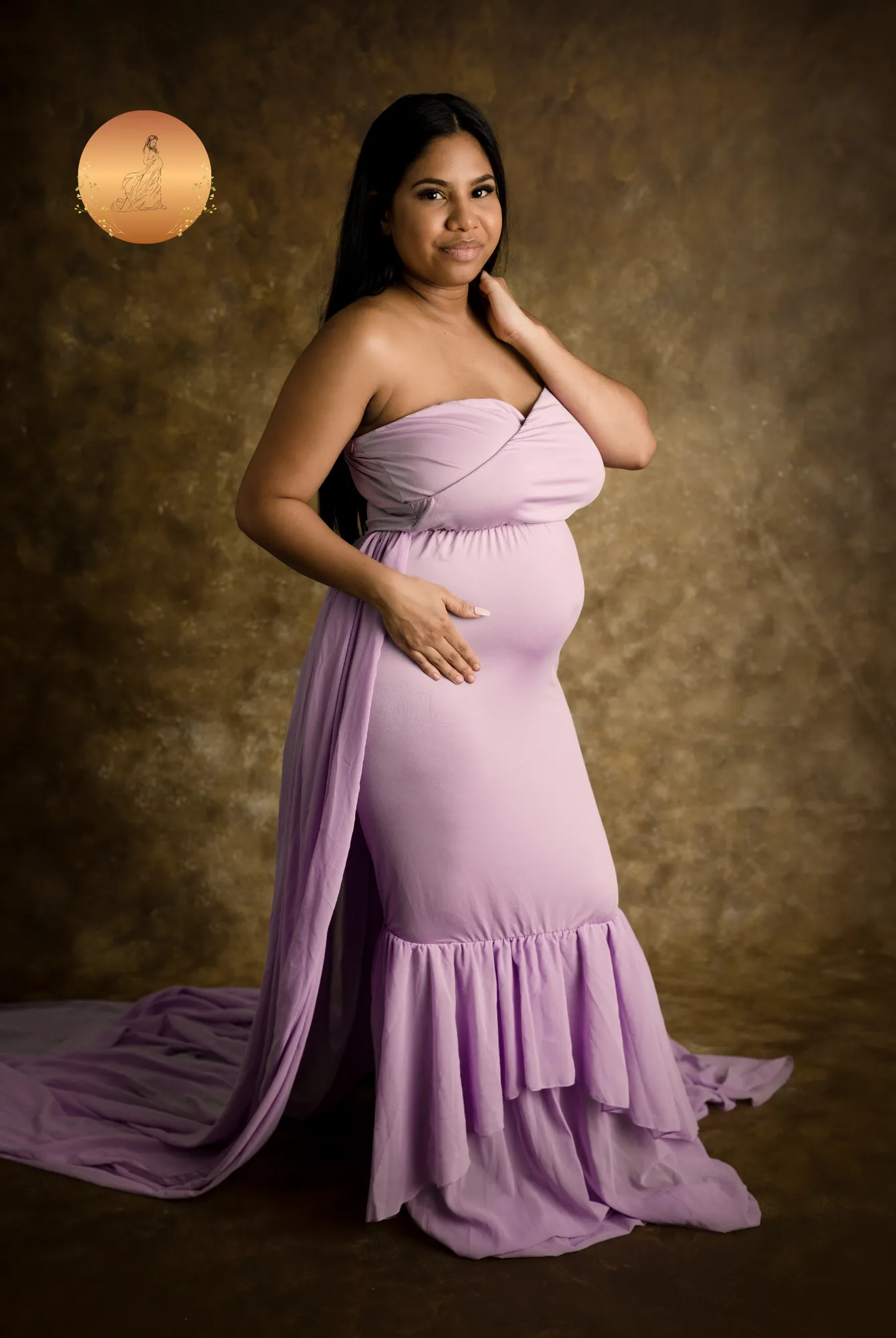 Maternity Photoshoot Dresses - Flow - Purple Gown - 4 DAY RENTAL