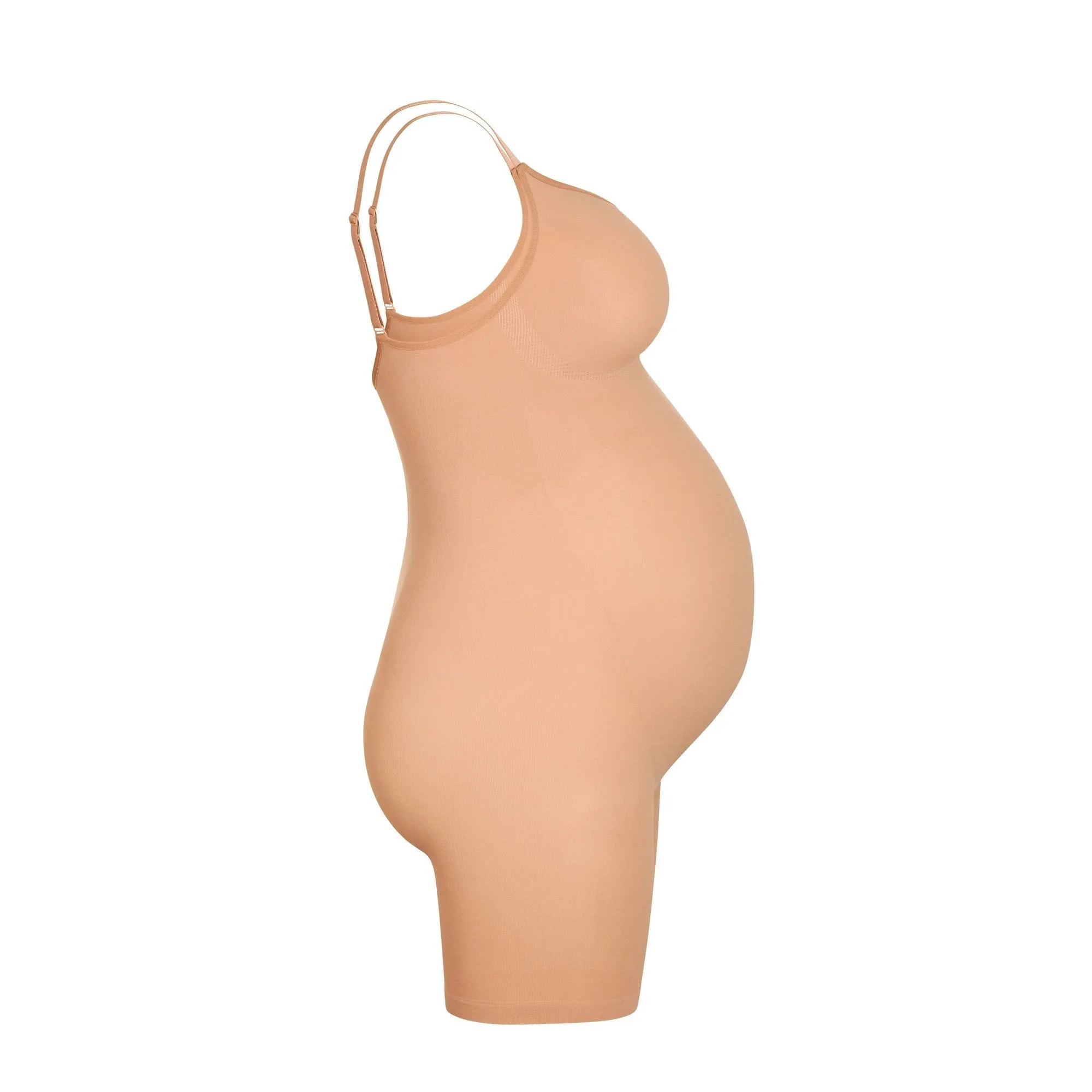 MATERNITY SCULPTING BODYSUIT MID THIGH | OCHRE