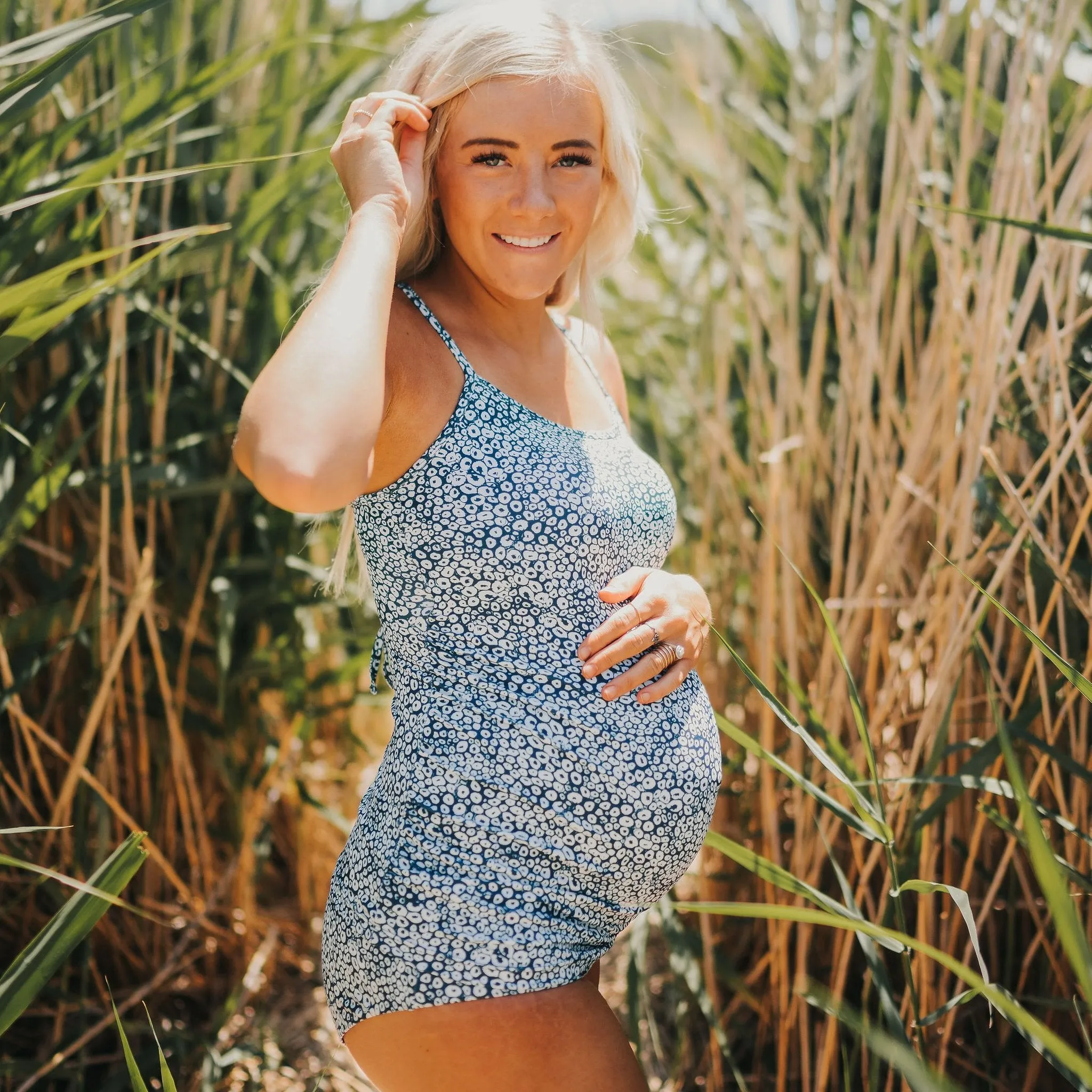 Maternity Swim Bottoms - Pacific Coral