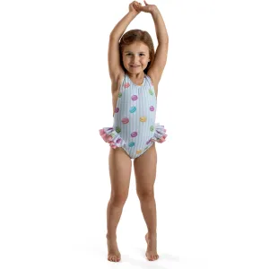 MEIA PATA - Mahe Macarons Print Swimsuit - Pink