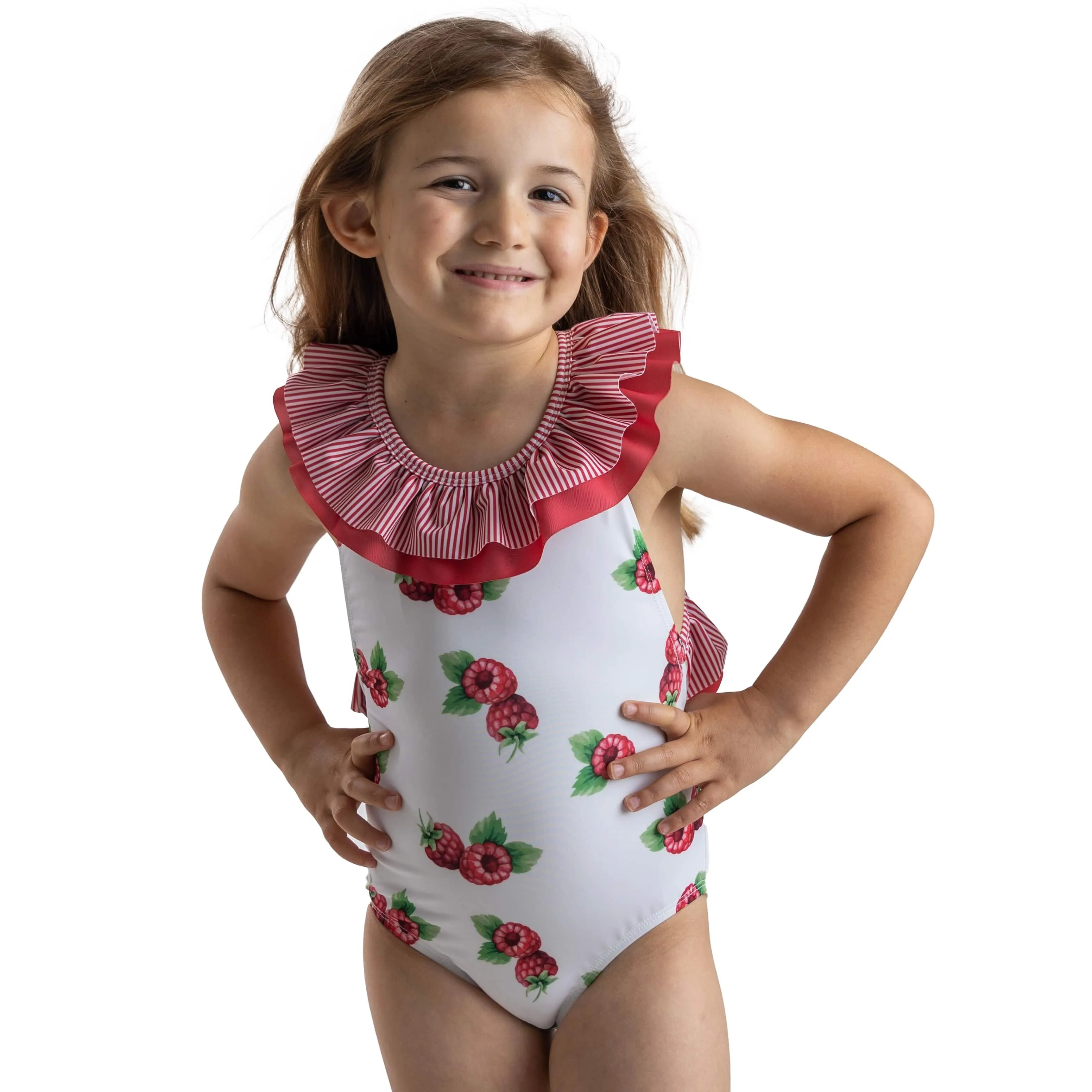 MEIA PATA - Seychelles Raspberries Print Swimsuit - Crimson