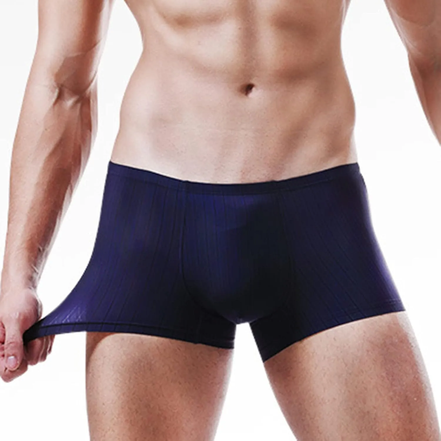 Men's Boxer Briefs Stretchy Flex Fit Supporter Enhancing Soft Running Tight Underwear Breathable Workout Trunks Panties