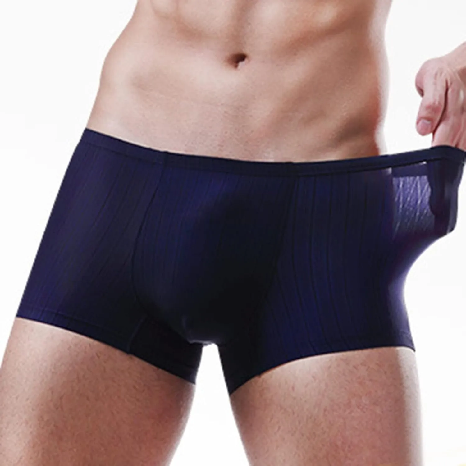 Men's Boxer Briefs Stretchy Flex Fit Supporter Enhancing Soft Running Tight Underwear Breathable Workout Trunks Panties
