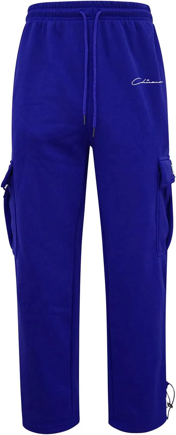 Men's Cargo Pants Plus Size Pocket Lace Up Elastic Waist Pants Trousers Overall Cute Plush