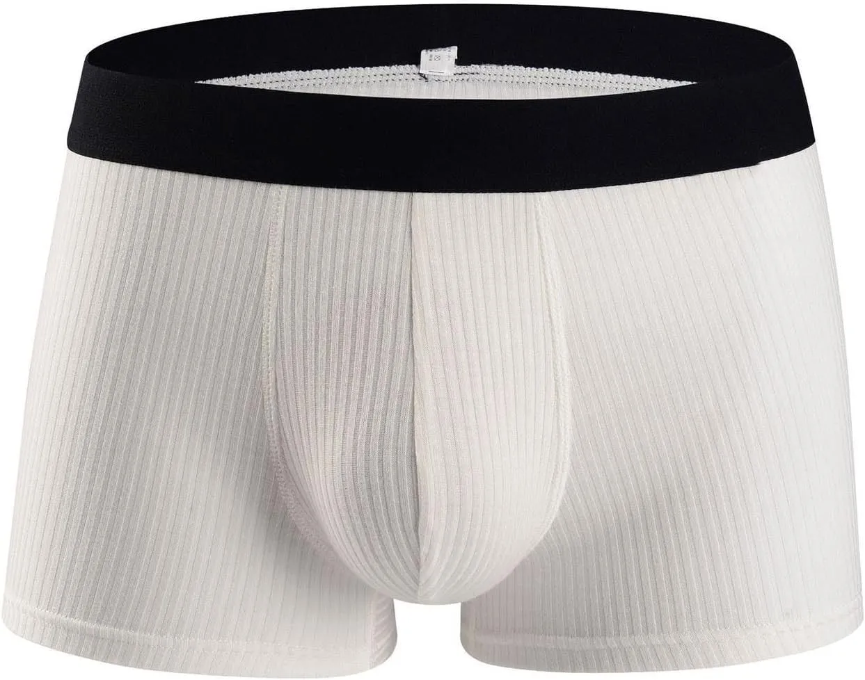 Mens Pouch Briefs With Big Pouch Ribbed Briefs High Elasticity Breathable Soft Underwear Underwear Men