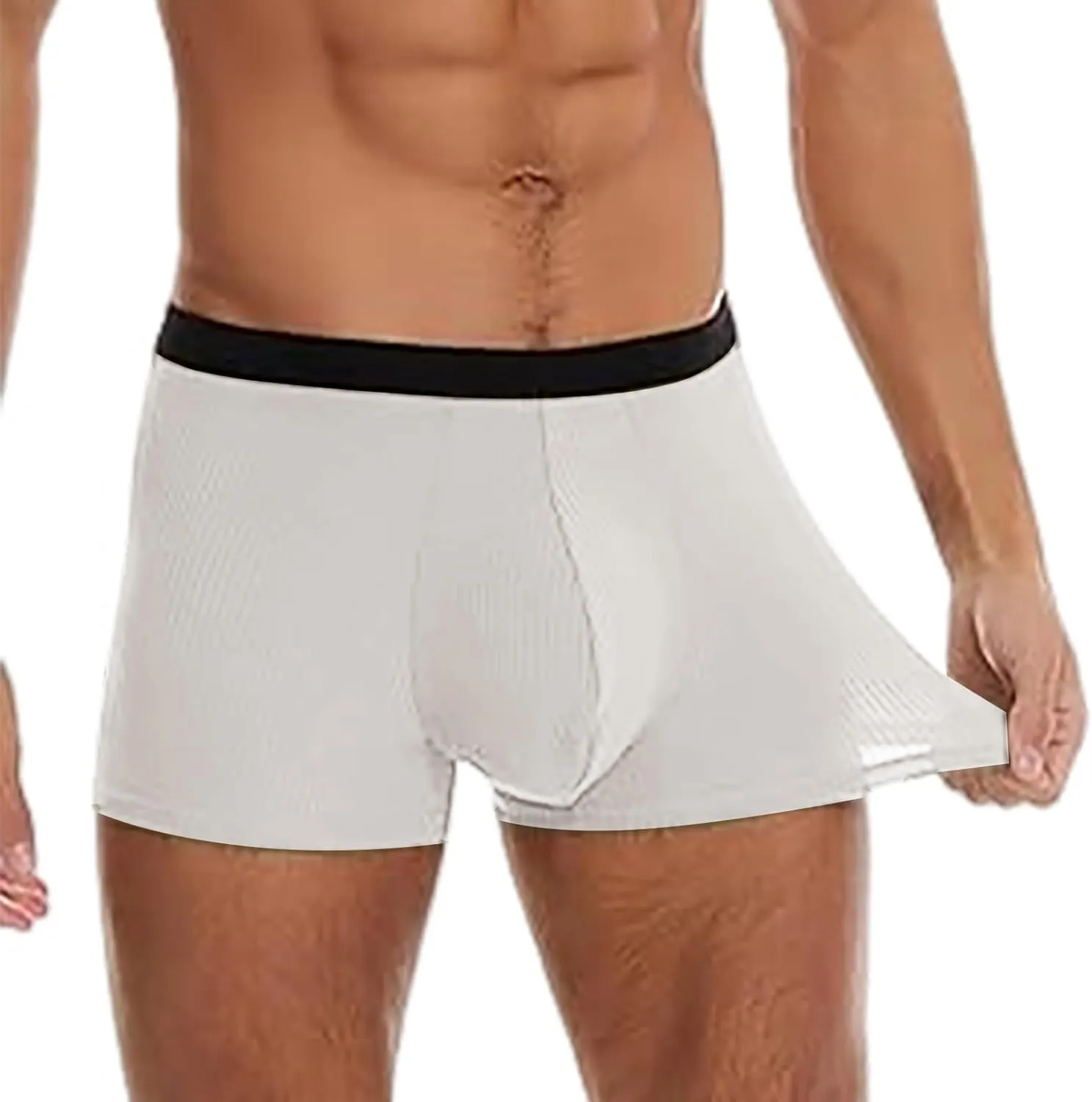 Mens Pouch Briefs With Big Pouch Ribbed Briefs High Elasticity Breathable Soft Underwear Underwear Men