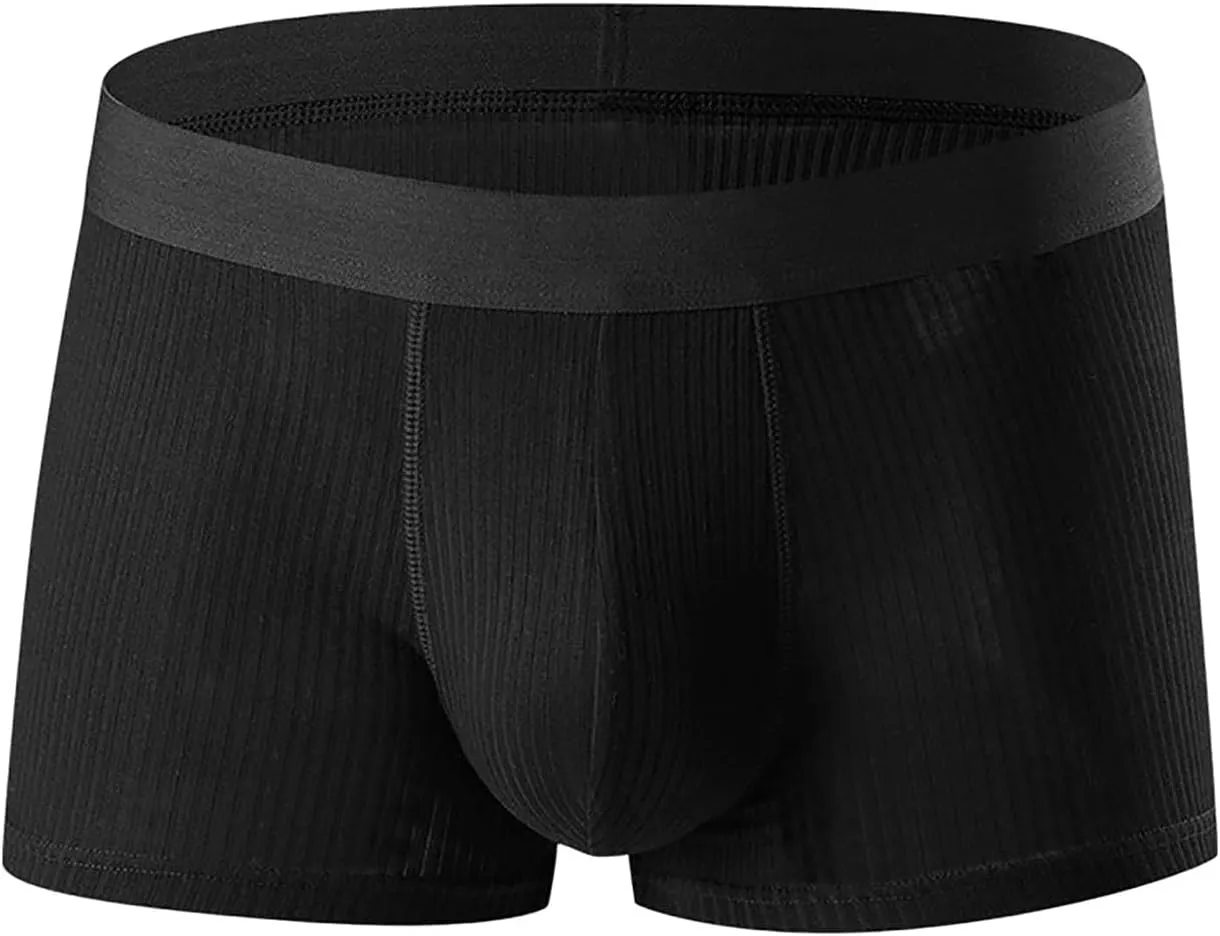 Mens Pouch Briefs With Big Pouch Ribbed Briefs High Elasticity Breathable Soft Underwear Underwear Men