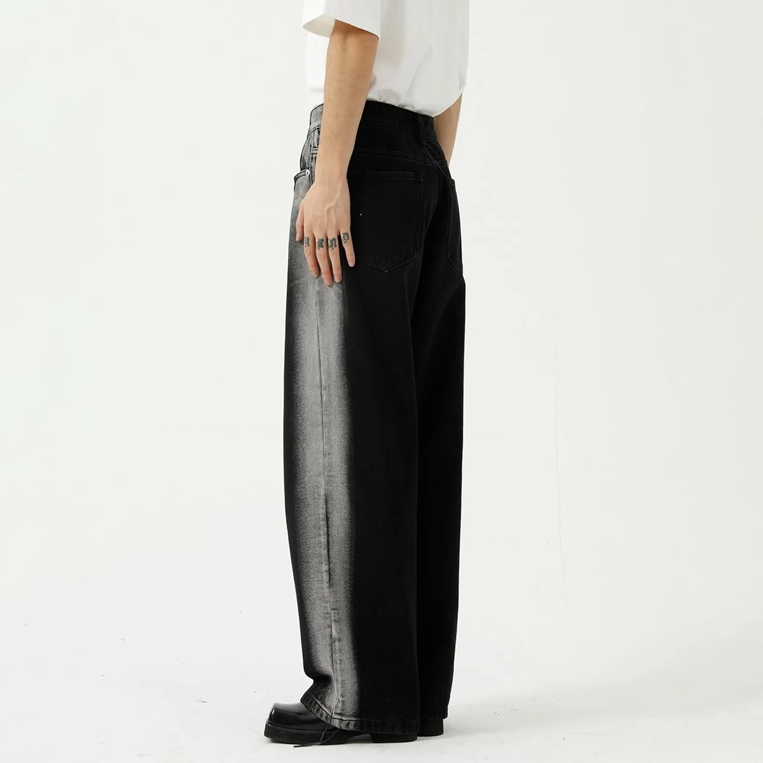Men's Slim Fit Flared Jeans Comfort Denim Pants 60s 70s Retro Trousers Bell Bottoms Jeans for Men Mens 511 Slim