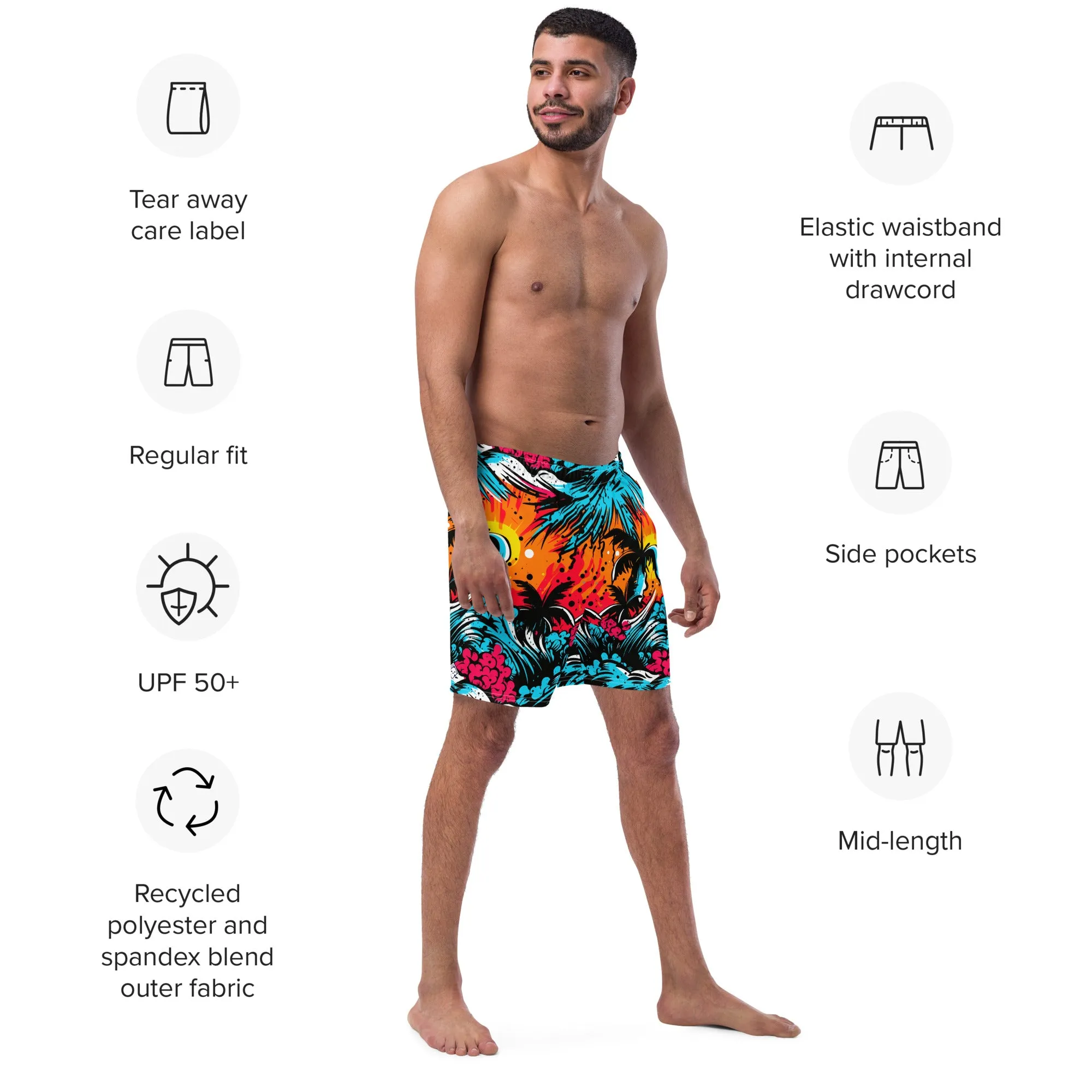 Men's Swim Trunks - Tropical Adventure 001