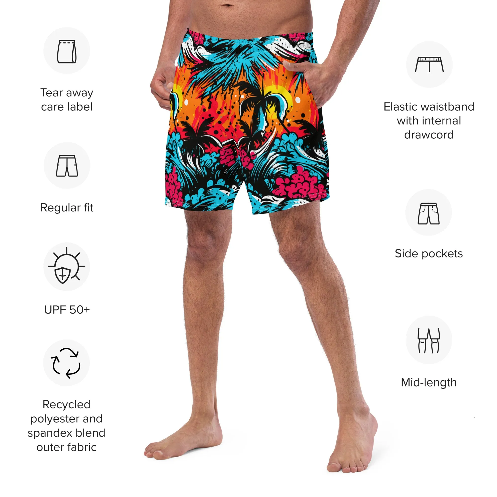 Men's Swim Trunks - Tropical Adventure 001