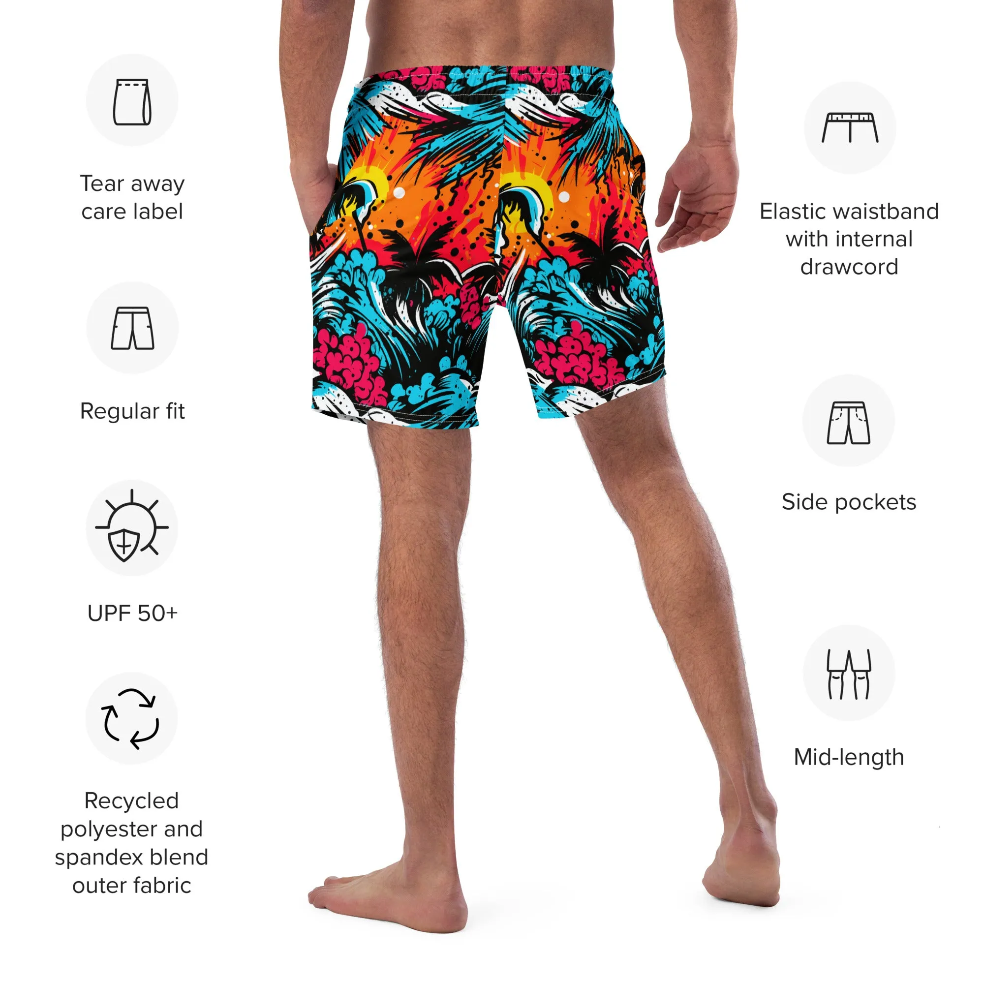 Men's Swim Trunks - Tropical Adventure 001