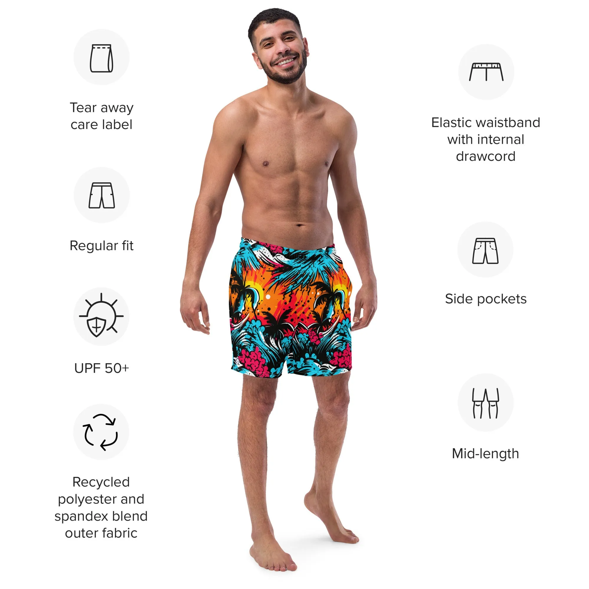 Men's Swim Trunks - Tropical Adventure 001