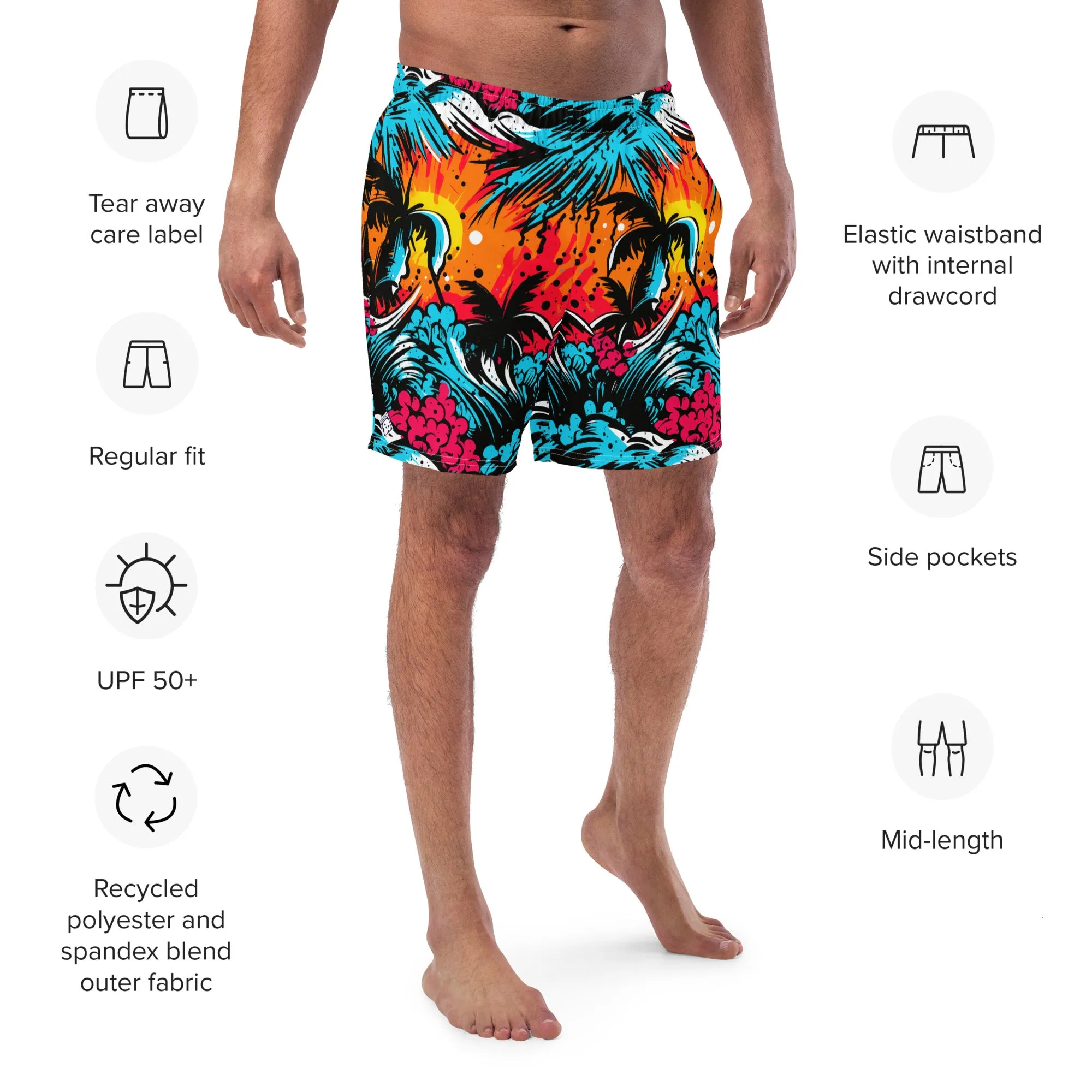 Men's Swim Trunks - Tropical Adventure 001