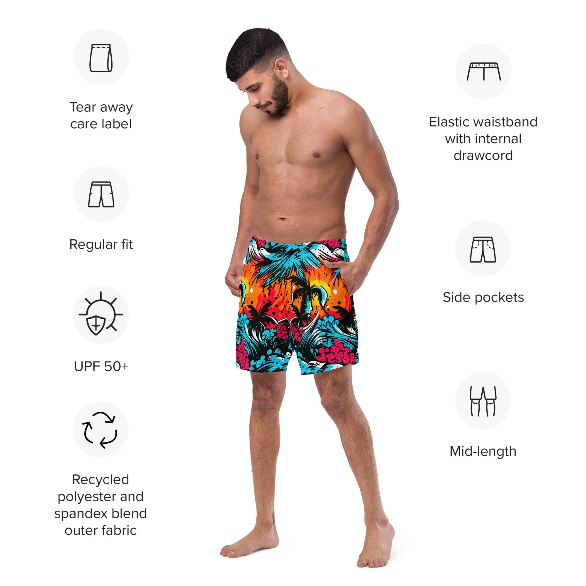 Men's Swim Trunks - Tropical Adventure 001