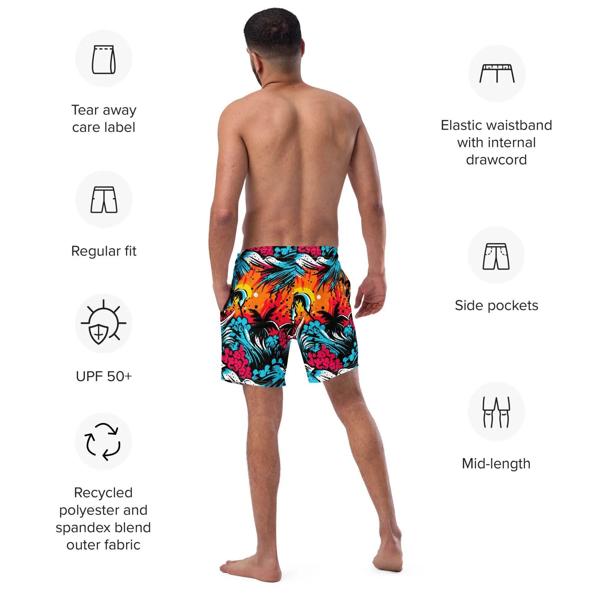 Men's Swim Trunks - Tropical Adventure 001