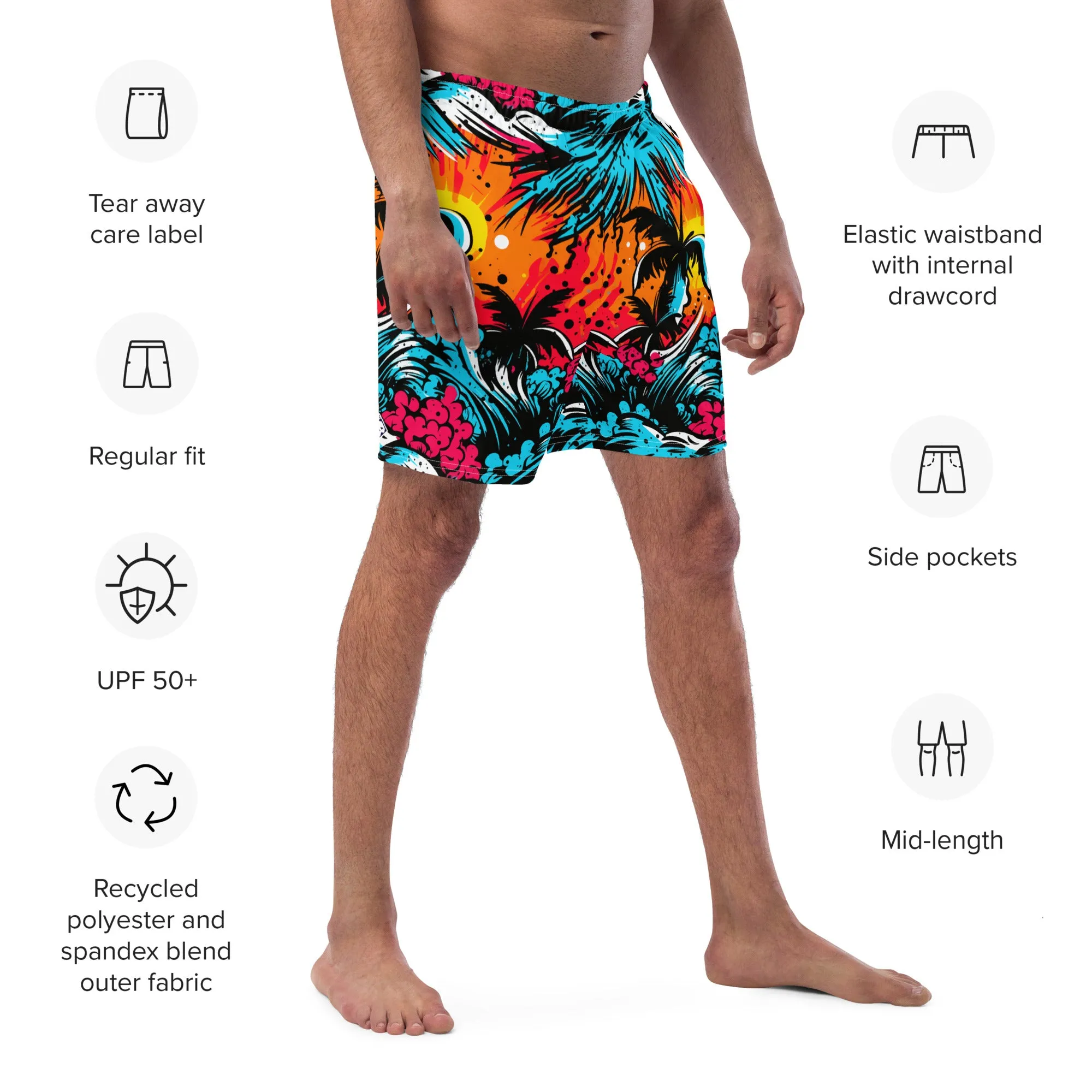 Men's Swim Trunks - Tropical Adventure 001
