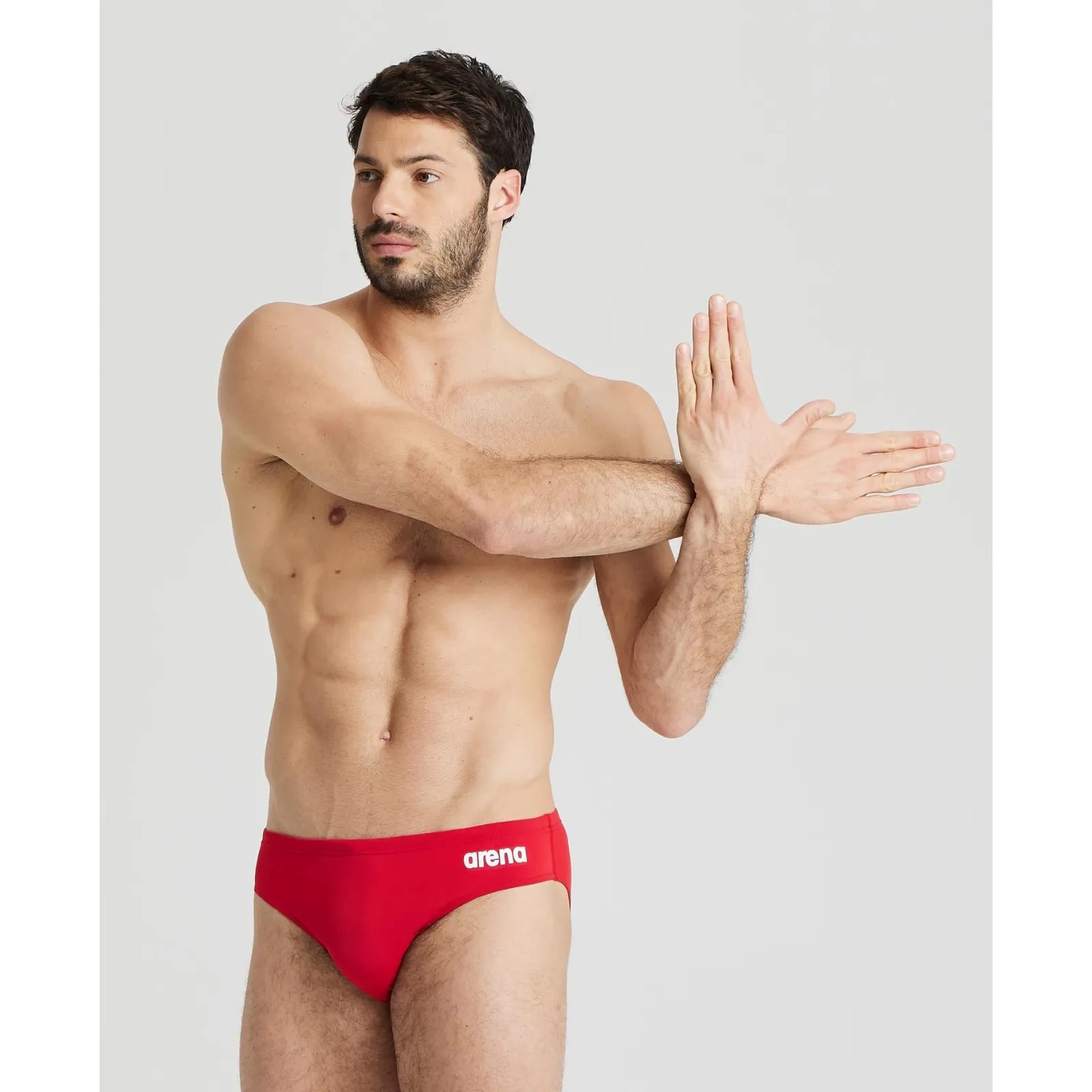 MEN'S TEAM SWIM BRIEF SOLID - RED