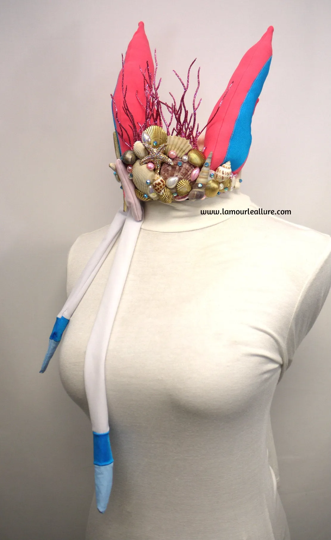 Mermaid Sylveon Inspired Ears Crown with Seashell Detailing