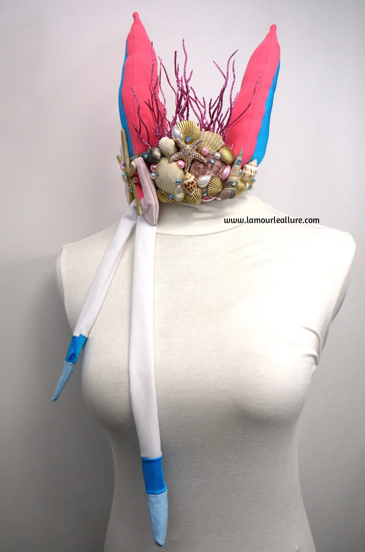 Mermaid Sylveon Inspired Ears Crown with Seashell Detailing