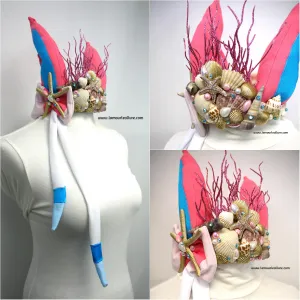 Mermaid Sylveon Inspired Ears Crown with Seashell Detailing