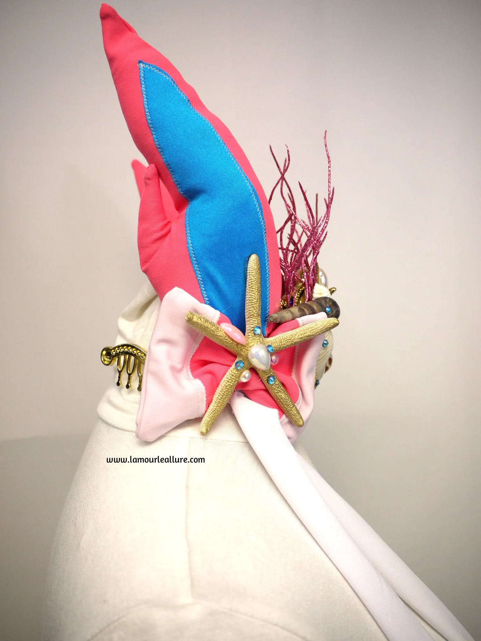 Mermaid Sylveon Inspired Ears Crown with Seashell Detailing