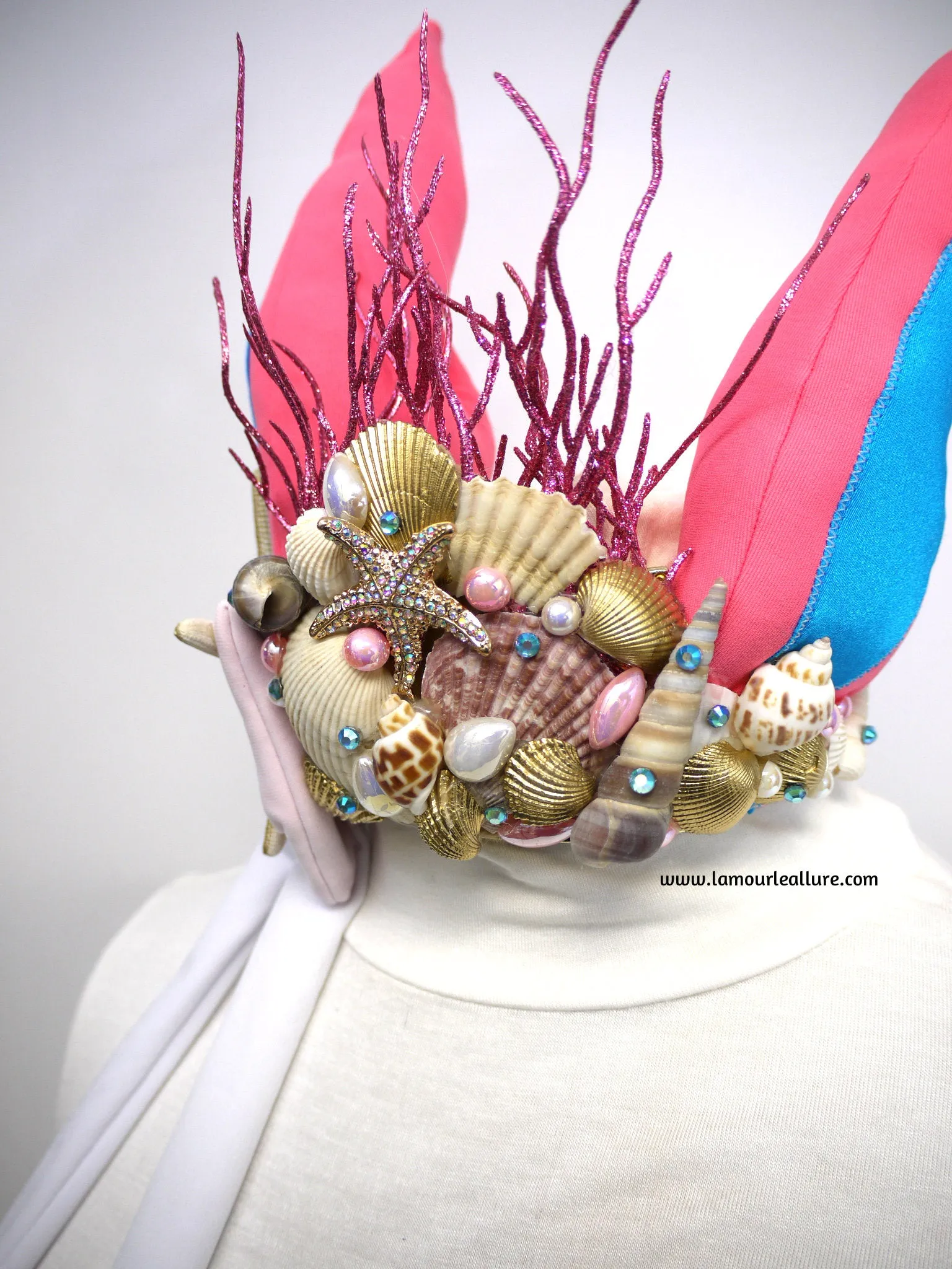 Mermaid Sylveon Inspired Ears Crown with Seashell Detailing