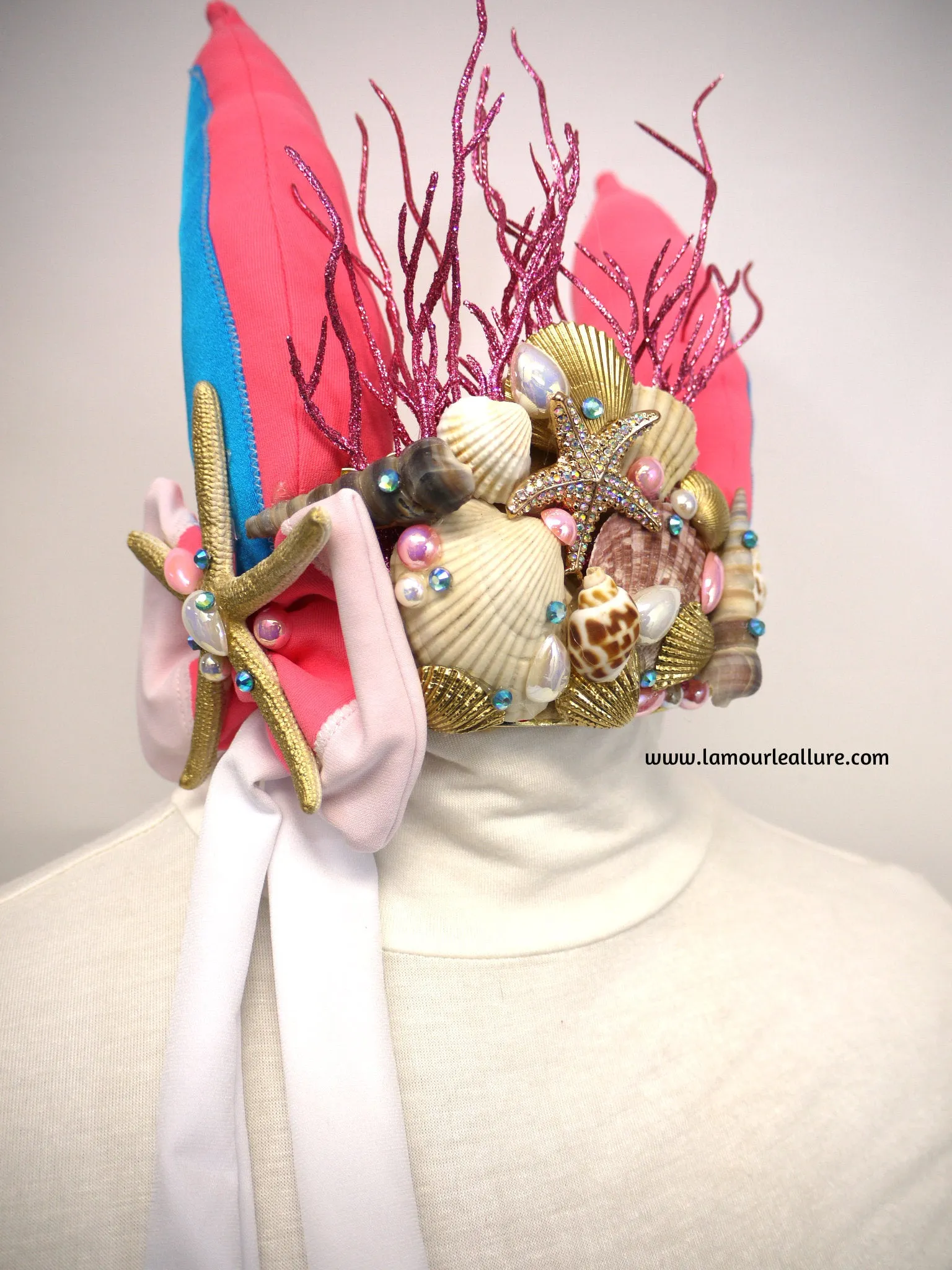 Mermaid Sylveon Inspired Ears Crown with Seashell Detailing