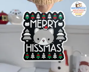 Merry Hissmas Christmas Cat Sticker