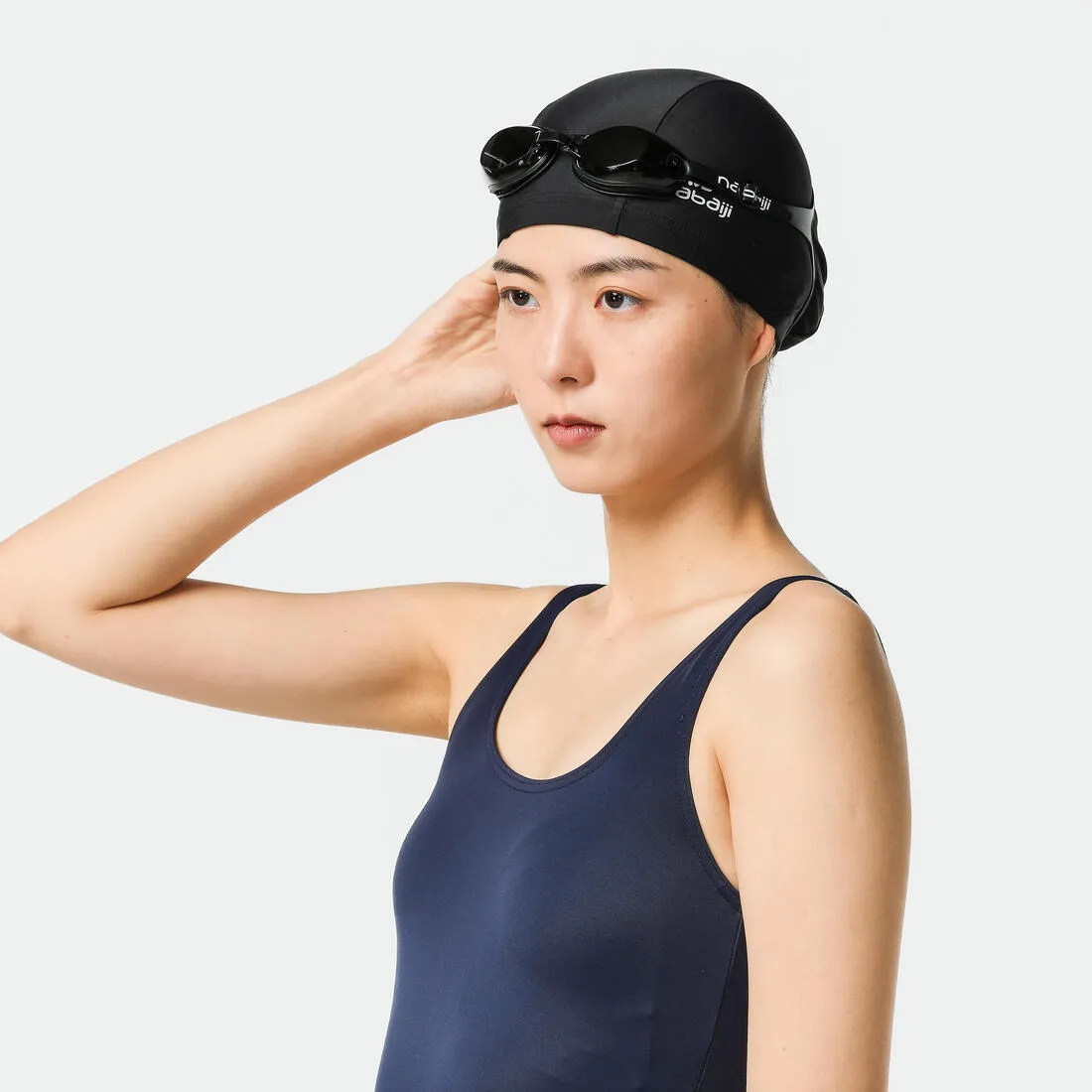 Mesh Fabric Swim Cap, Sizes S and L