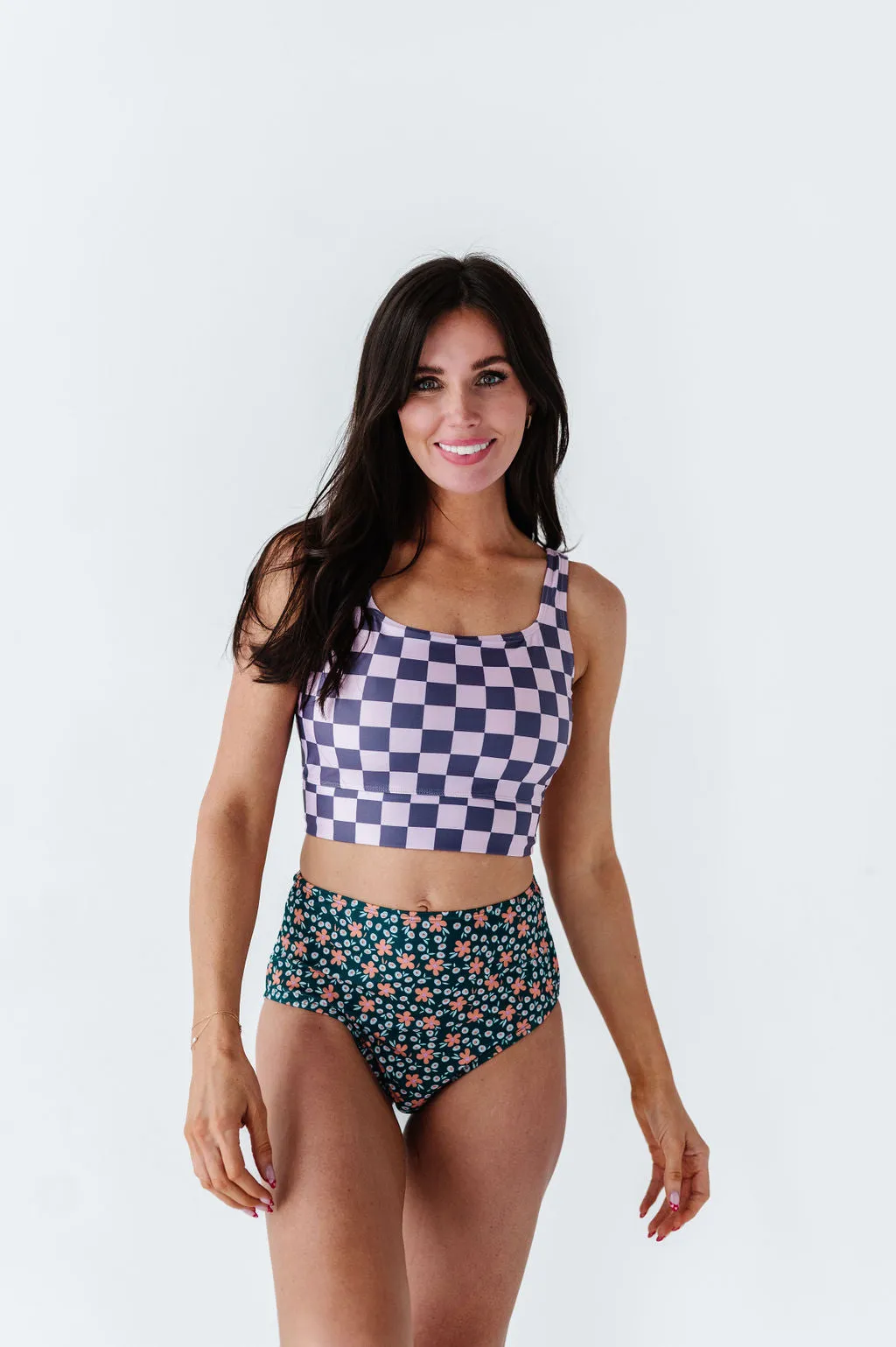 Mid Rise Bottoms in Midnight Daisy