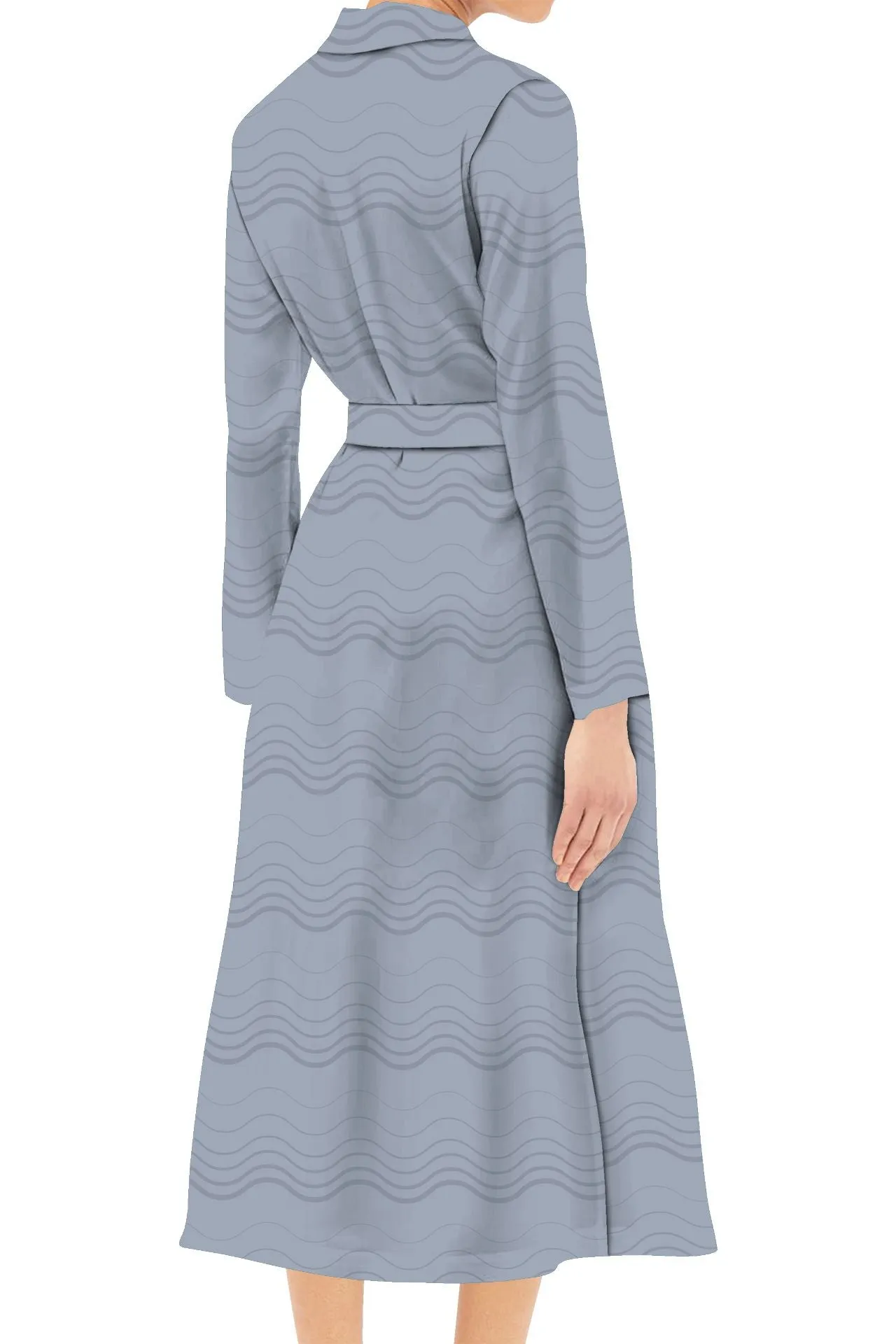Midi Length Wrap Dress Made With Cupro Vegan Silk