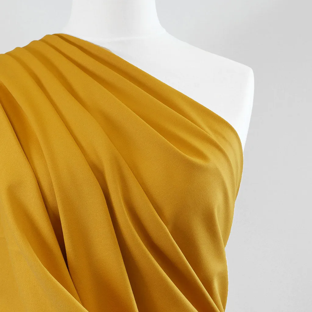 Milan - Saffron Yellow, Viscose Rich Ponte de Roma Fabric - 1.5m remnant