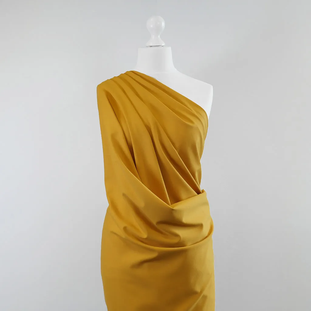 Milan - Saffron Yellow, Viscose Rich Ponte de Roma Fabric - 1.5m remnant