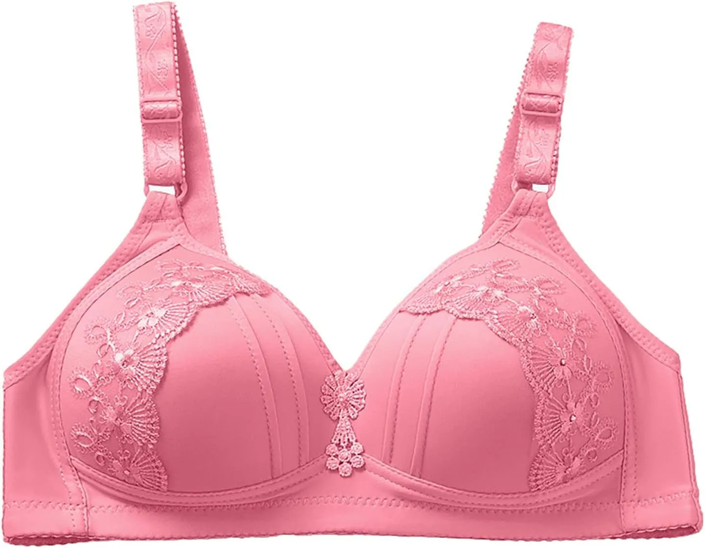 Minimizer Bras for Women Full Coverage Wireless Bras Push Up Sleep Everyday Bralette Lifting Lace Bra for Heavy Breast