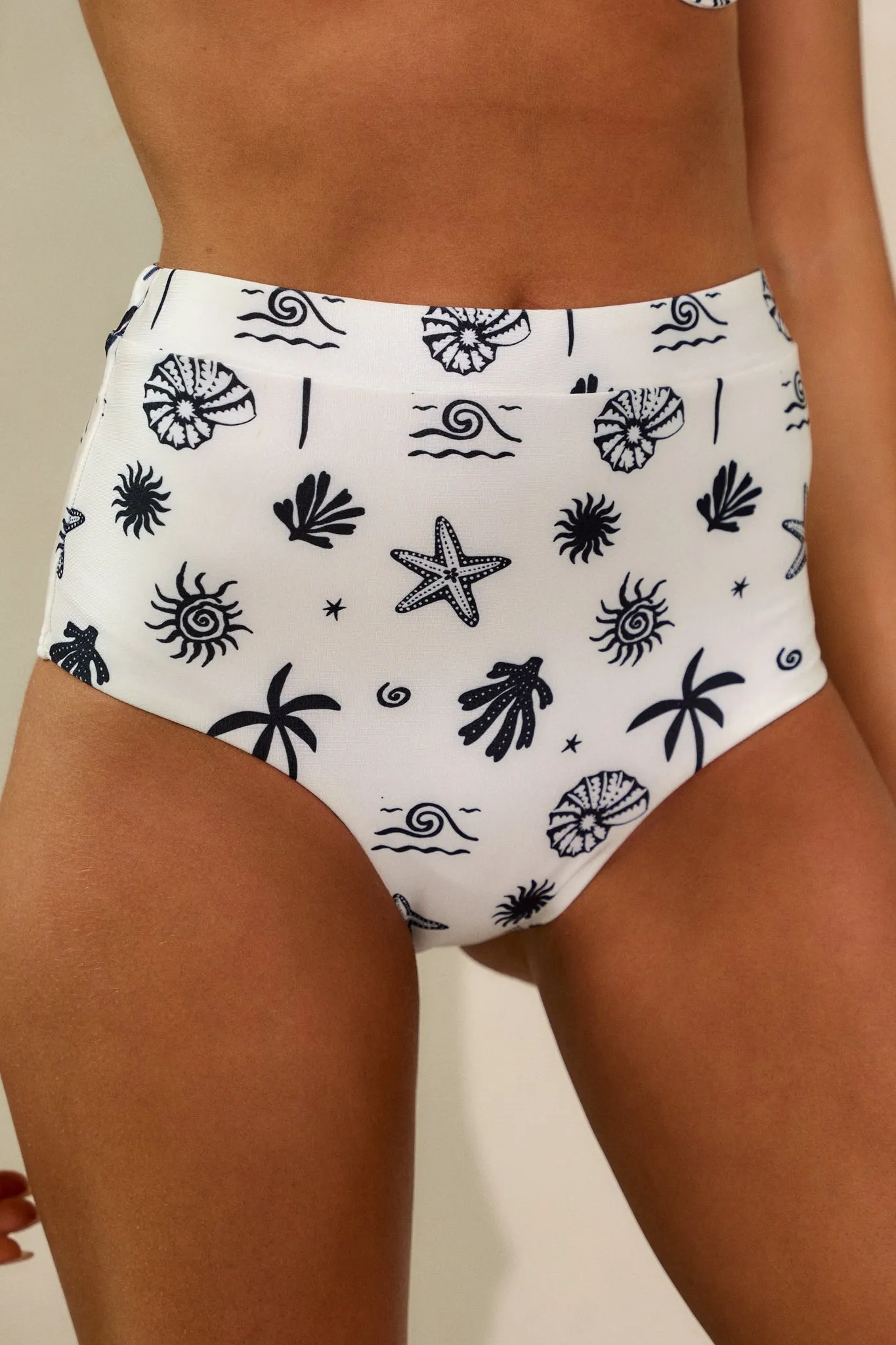 MINKPINK Shell White Highwaisted Bikini Bottoms