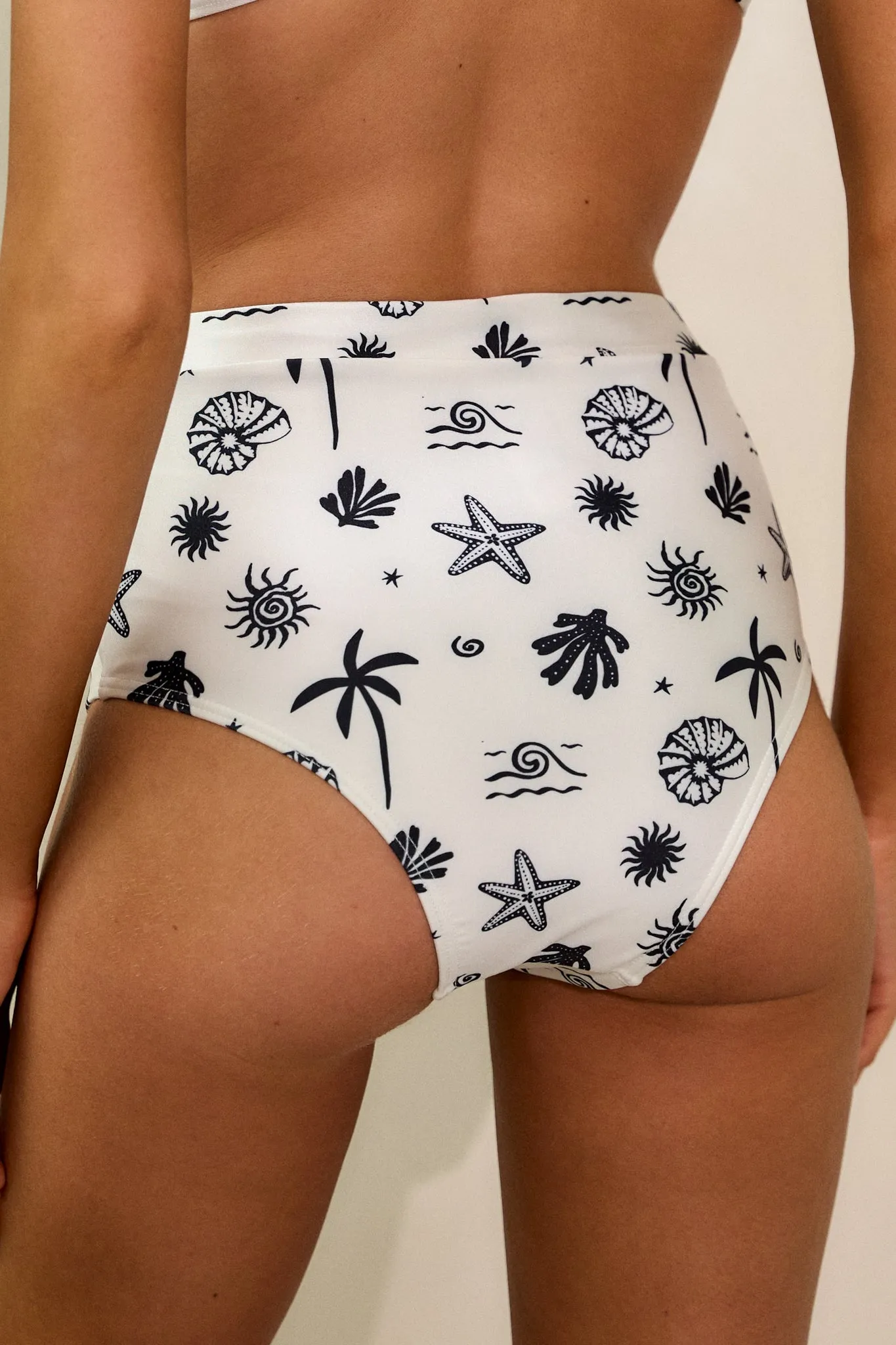 MINKPINK Shell White Highwaisted Bikini Bottoms