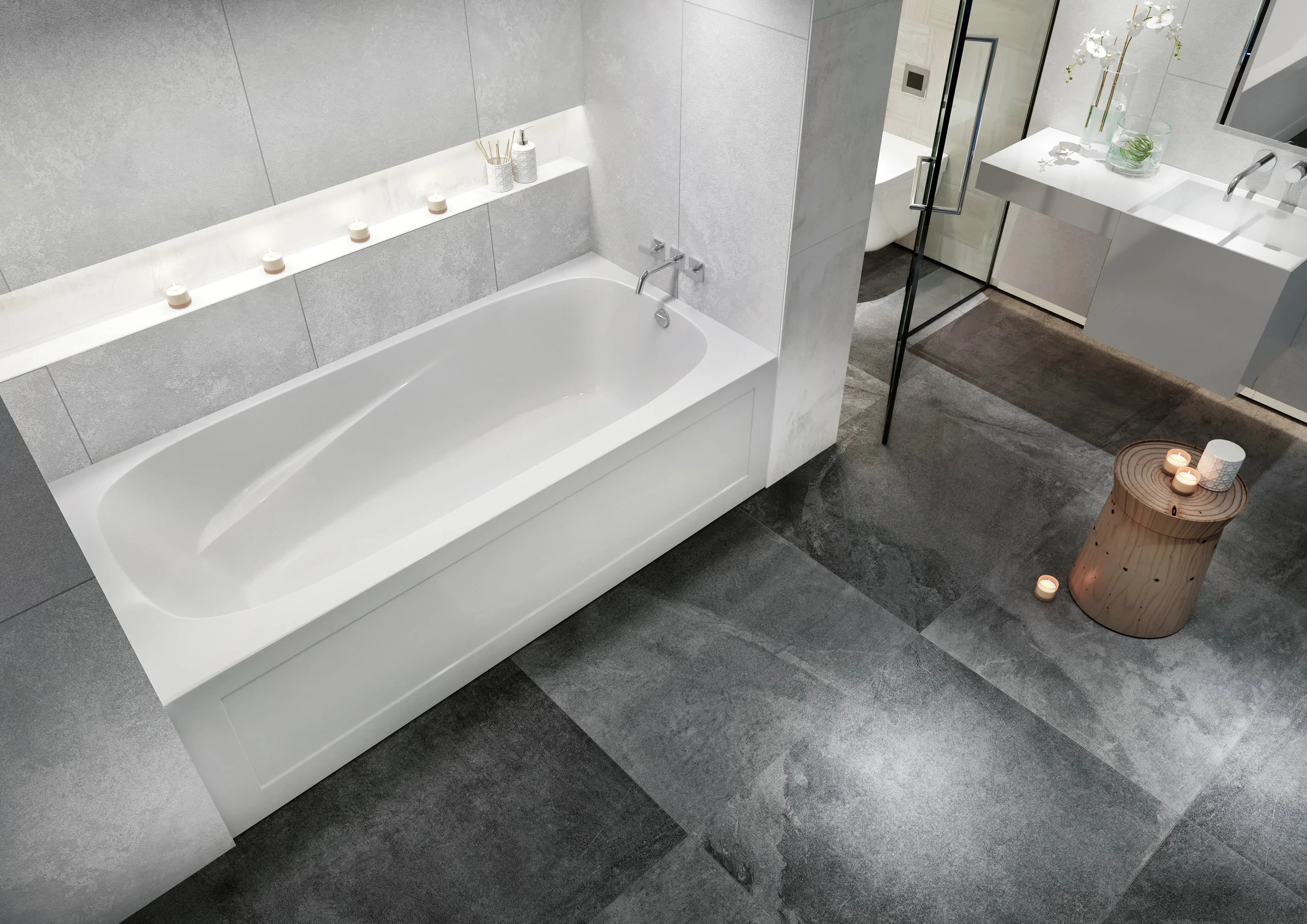Mirolin Phoenix 3 72" x 34" Skirted Bathtub
