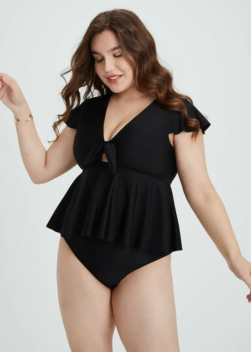 MISS PRINCESS BOW CUTOUT TANKINI SETS