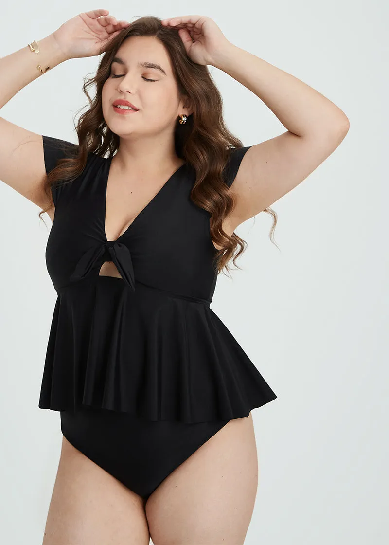 MISS PRINCESS BOW CUTOUT TANKINI SETS