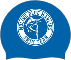 Moline Blue Marlins - Custom Silicone Caps, Custom Swim Caps