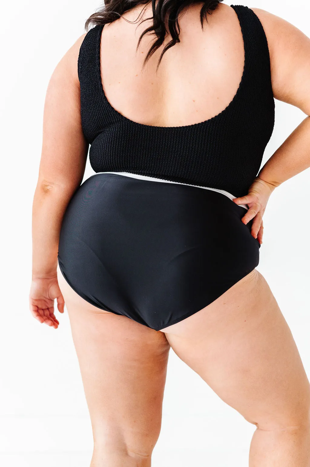 Monroe High Waisted Bottoms in Black & White