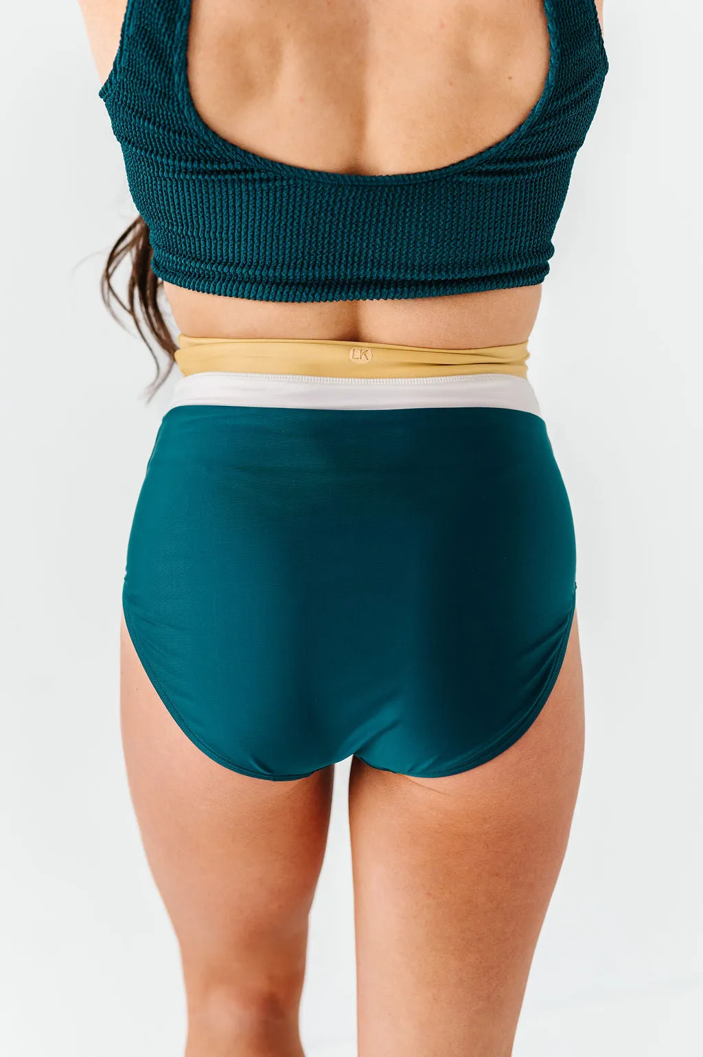 Monroe High Waisted Bottoms in Laguna