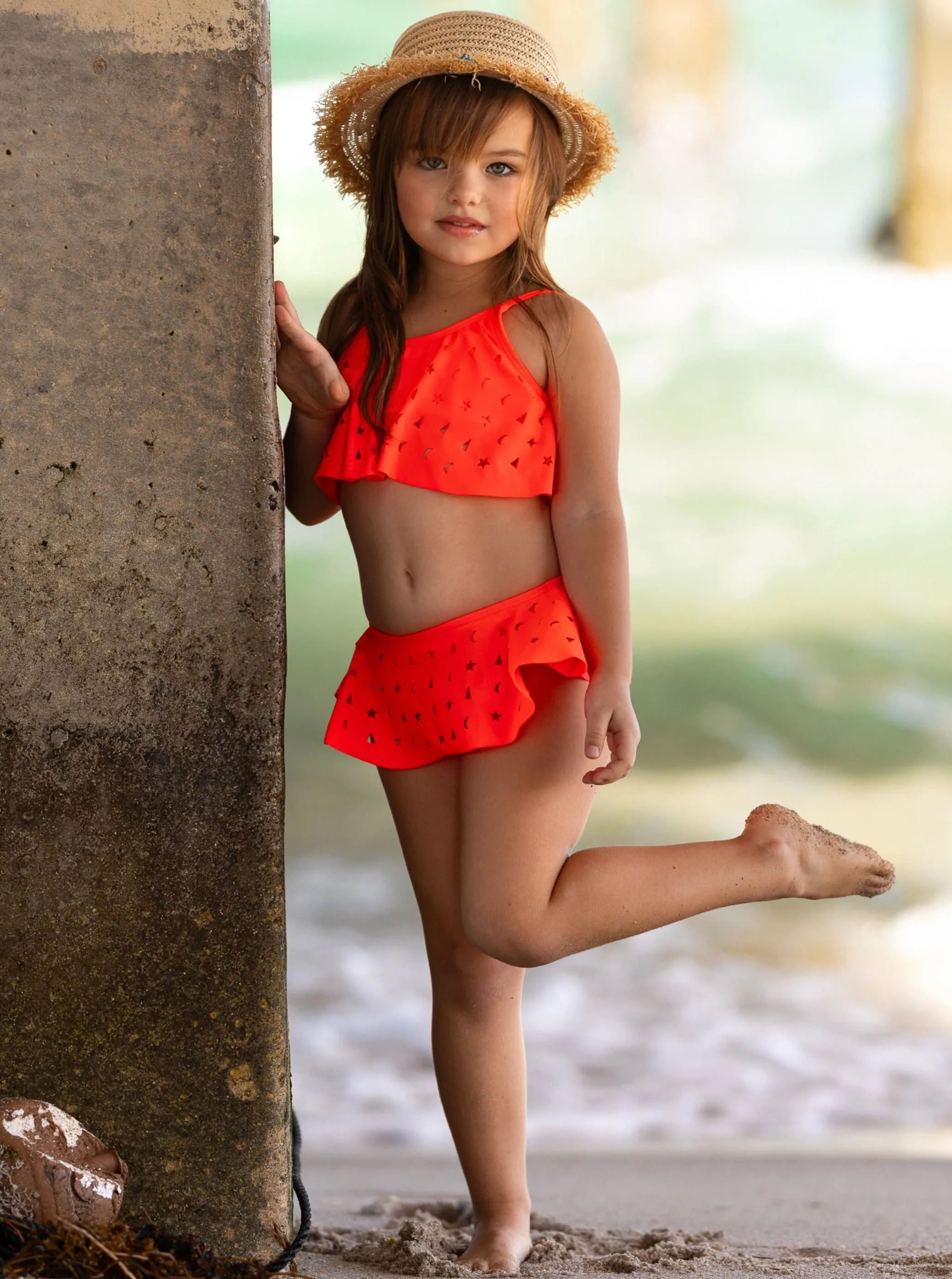 Moon N' Stars Skirted Two Piece Swimsuit