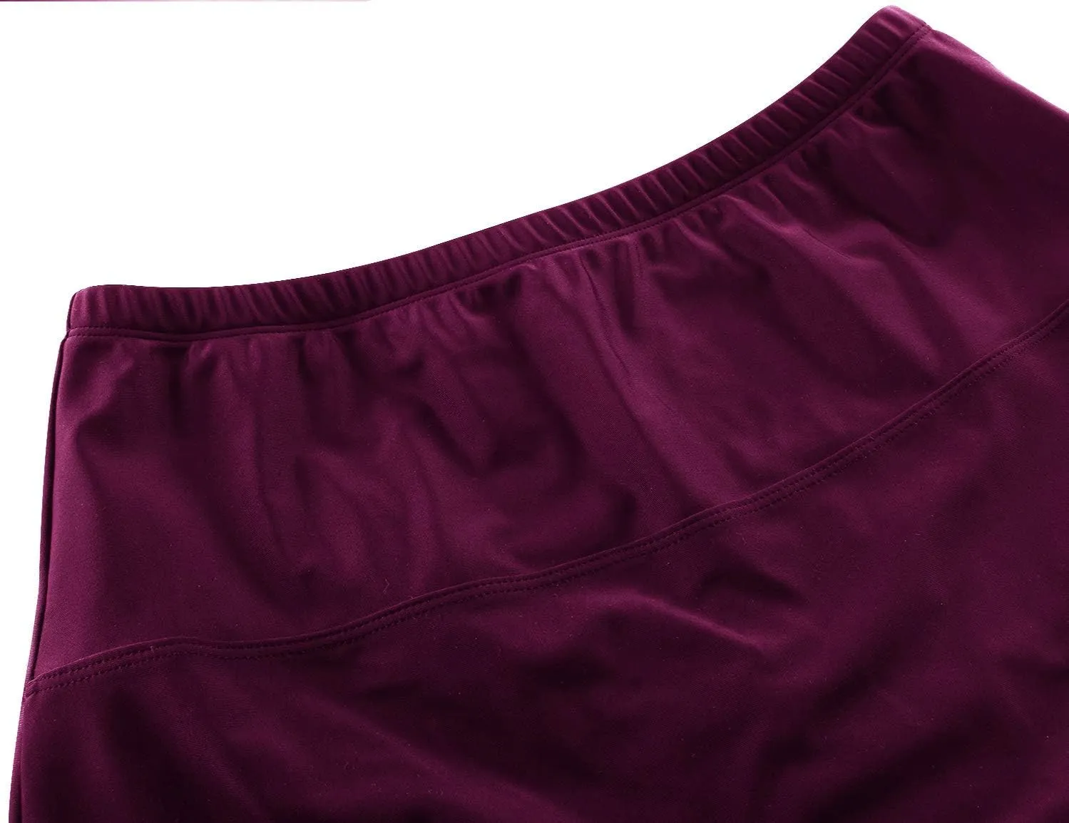 Mycoco Women's Swim Skirt High Waisted UV 50  Modest Swimsuit with Built-in Brief Tankini Bottom