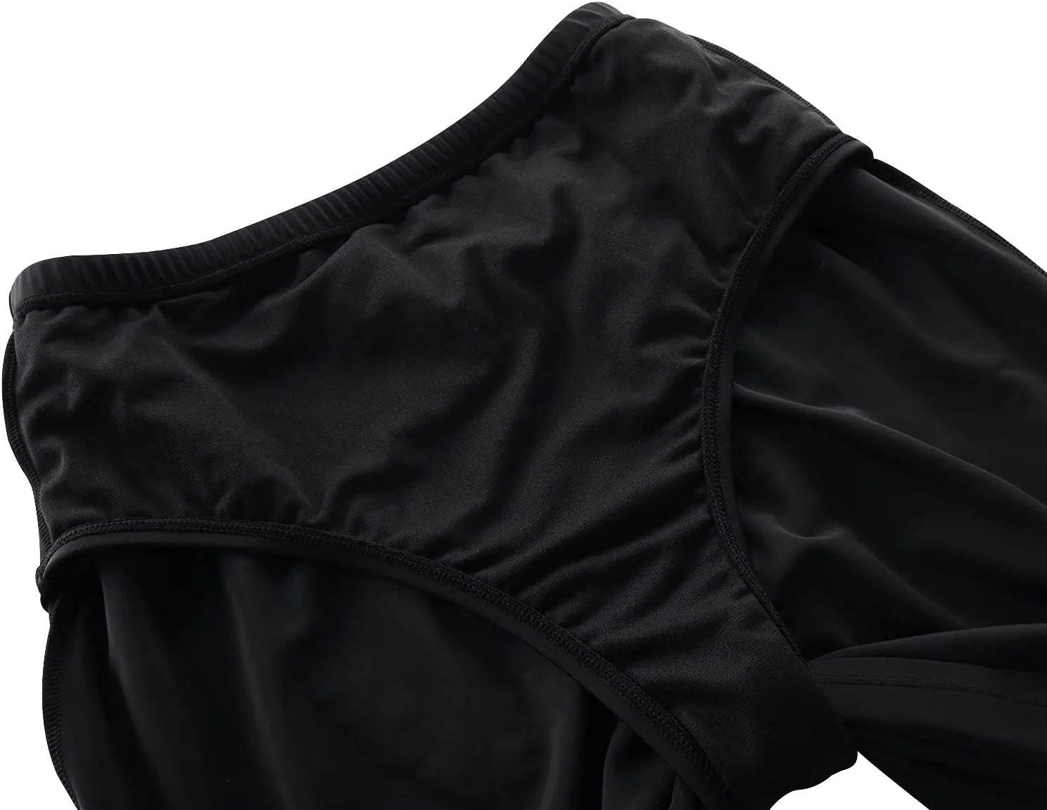 Mycoco Women's Swim Skirt High Waisted UV 50  Modest Swimsuit with Built-in Brief Tankini Bottom