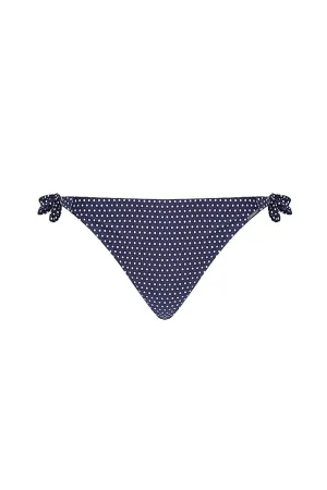 Navy & White Dots Tie Side Swim Pant Bikini Bottoms