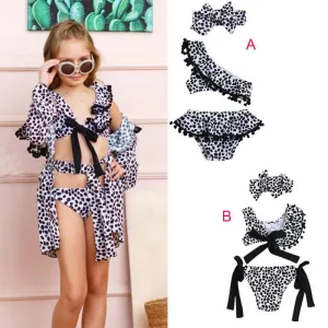 New Fashion Toddler Baby Leopard Print Swimsuit Bikini Sets