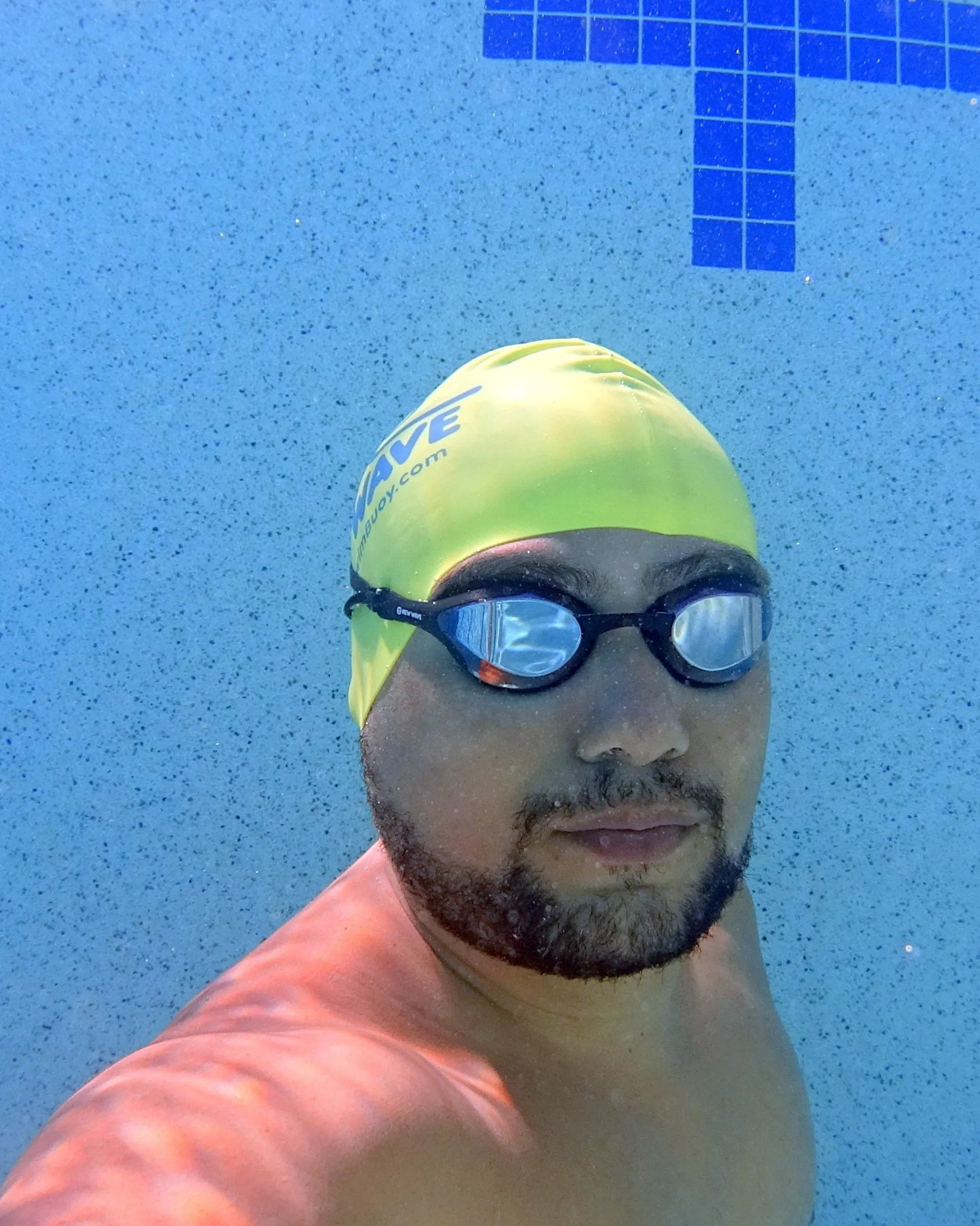 New Wave Swim Goggles - Fusion 2.0 (Silver Rush = Mirror Lens in Black Frames)