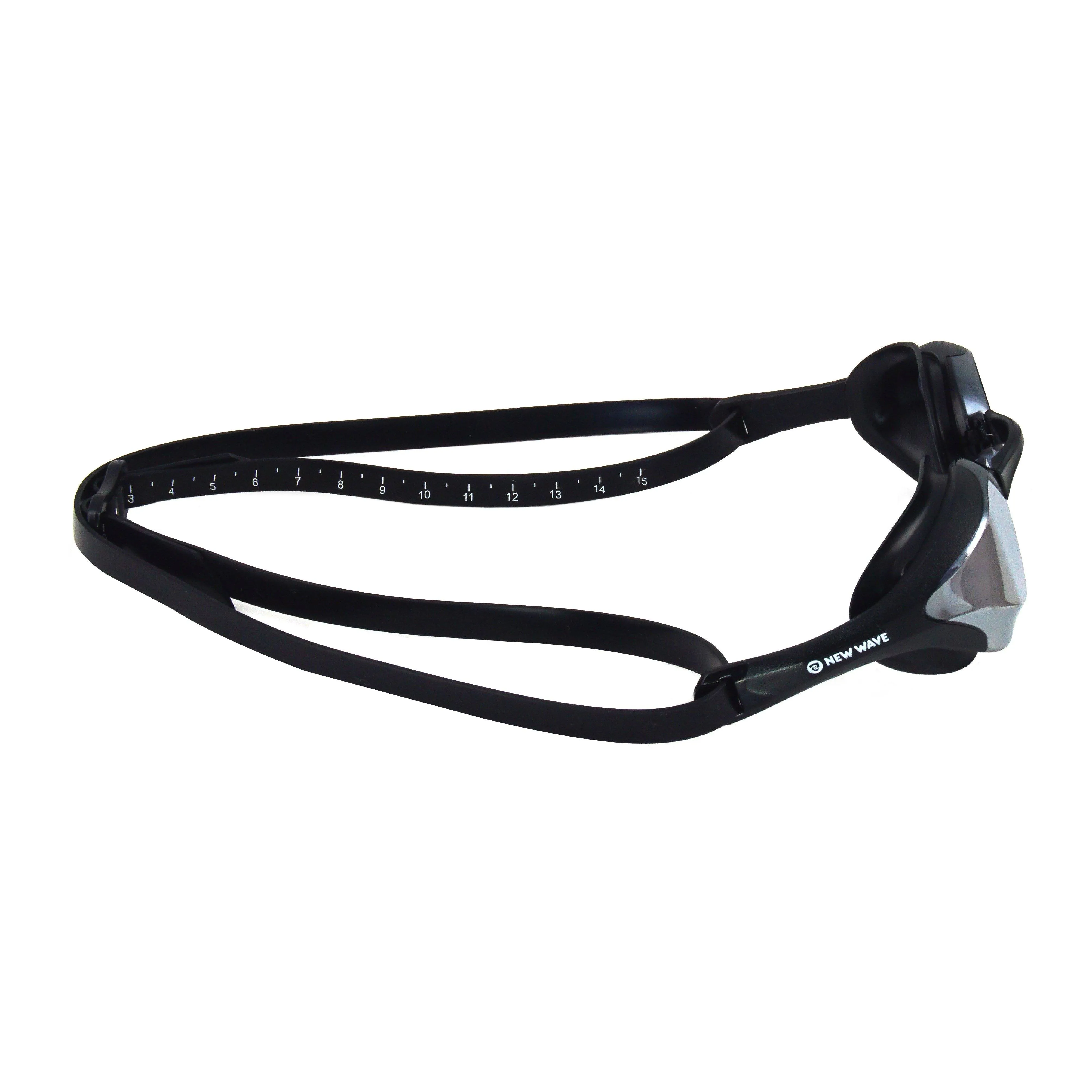 New Wave Swim Goggles - Fusion 2.0 (Silver Rush = Mirror Lens in Black Frames)